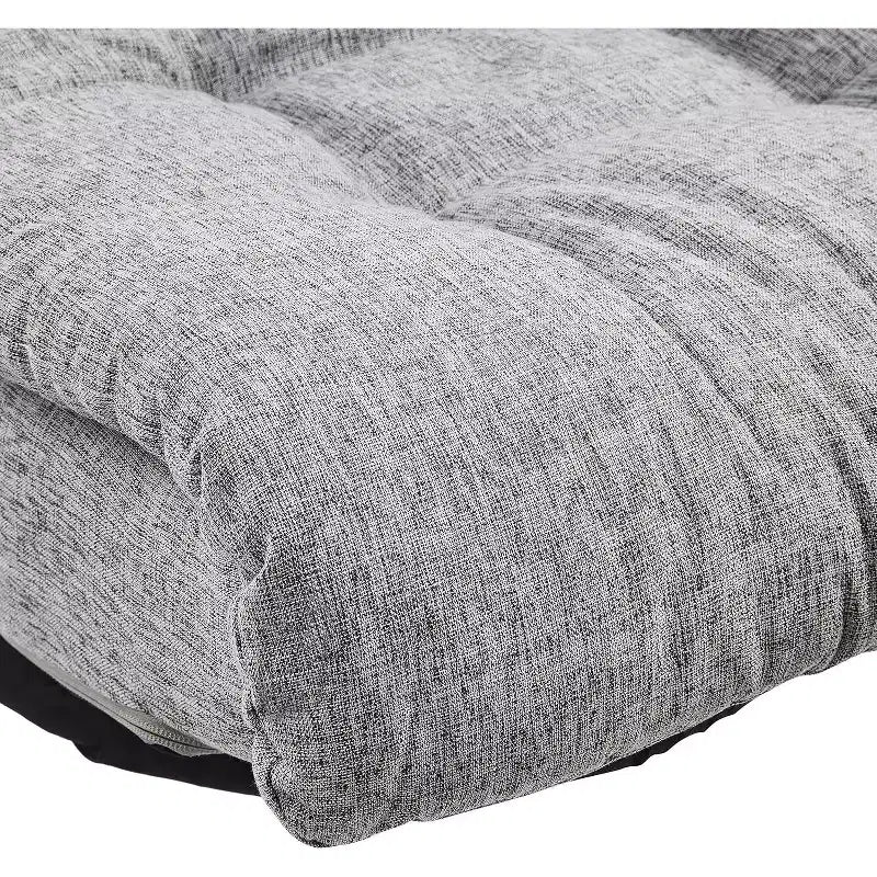 Chaise longue pivotante en mousse Summit Adventure avec appuie-tête, compatible avec le sol, chaise de jeu réglable, gris 26x23x14 pouces