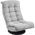Chaise longue pivotante en mousse Summit Adventure avec appuie-tête, compatible avec le sol, chaise de jeu réglable, gris 26x23x14 pouces