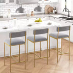 Acekool 25 tabourets de bar à hauteur de comptoir de 5 pouces, ensemble de 4 chaises de cuisine rembourrées et repose-pieds pour îlot.