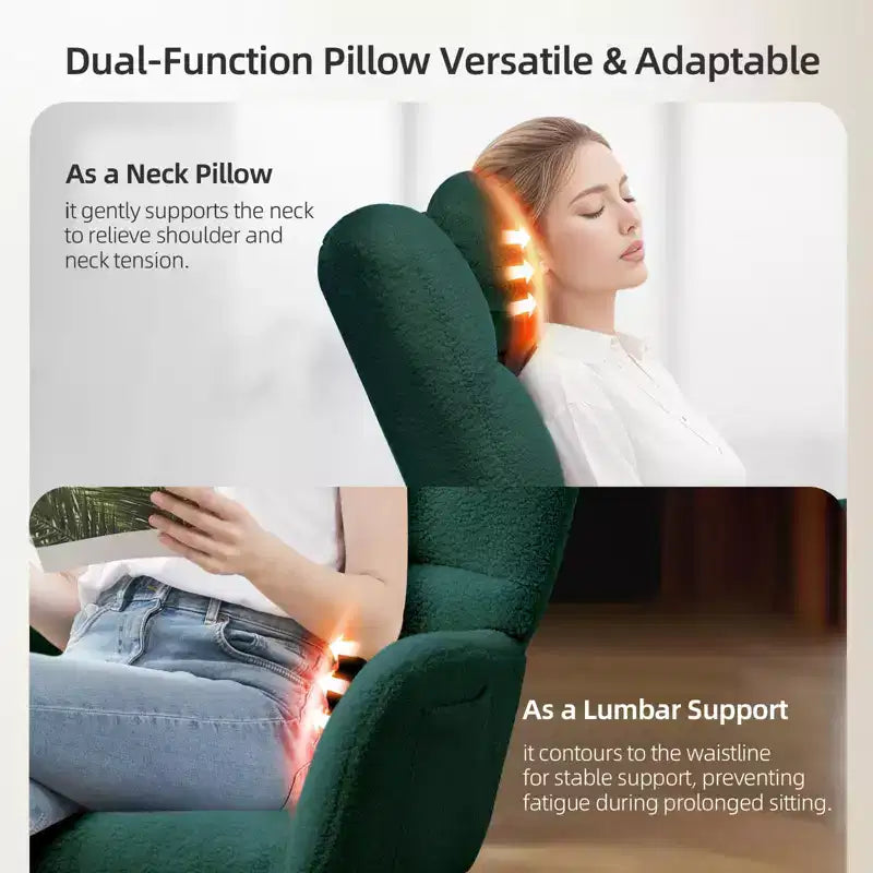Fauteuil à Bascule de Crèche, Glider Confortable avec Dossier Haut, Siège Rembourré, Fauteuil d'Appoint Vert pour Salon, Chambre