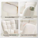 Fauteuil à Bascule de Crèche, Glider Confortable avec Dossier Haut, Siège Rembourré, Fauteuil d'Appoint Vert pour Salon, Chambre