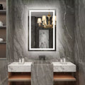 SUMERAIN 24x36 Wall Vanity Mirror Tempered Glass, Anti-Fog ETL Bathroom Mirror Smart Memory Setting