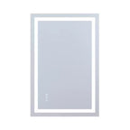 Miroir de courtoisie mural SUMERAIN 24x36 en verre trempé, miroir de salle de bain antibuée ETL avec fonction de mémorisation intelligente