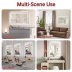 Miroir de courtoisie mural SUMERAIN 24x36 en verre trempé, miroir de salle de bain antibuée ETL avec fonction de mémorisation intelligente