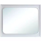 Passion Furniture Milan 45 in. W x 36 in. H Rectangle Wood Frame White Dresser Mirror