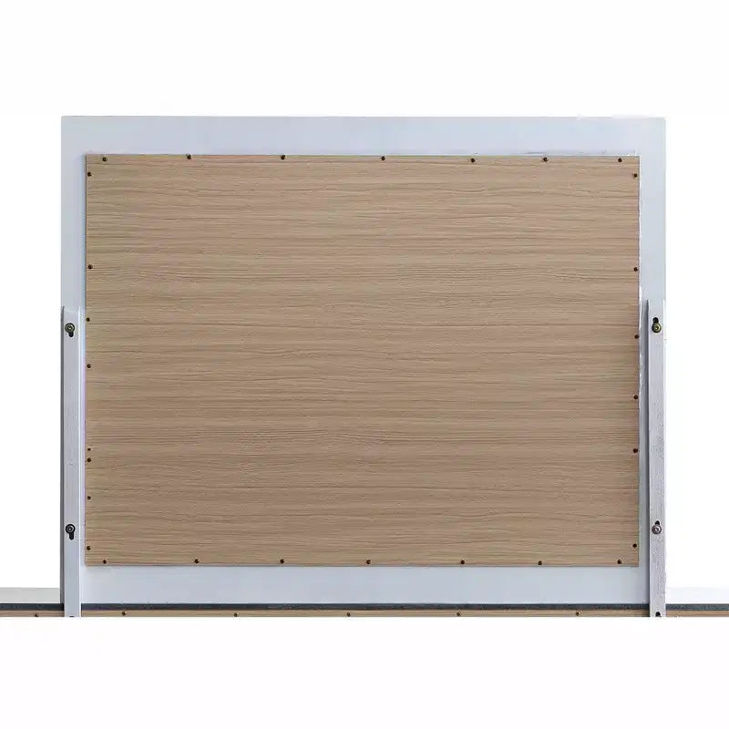 Passion Furniture Milan Miroir de commode rectangulaire avec cadre en bois blanc, 45 po l. x 36 po H