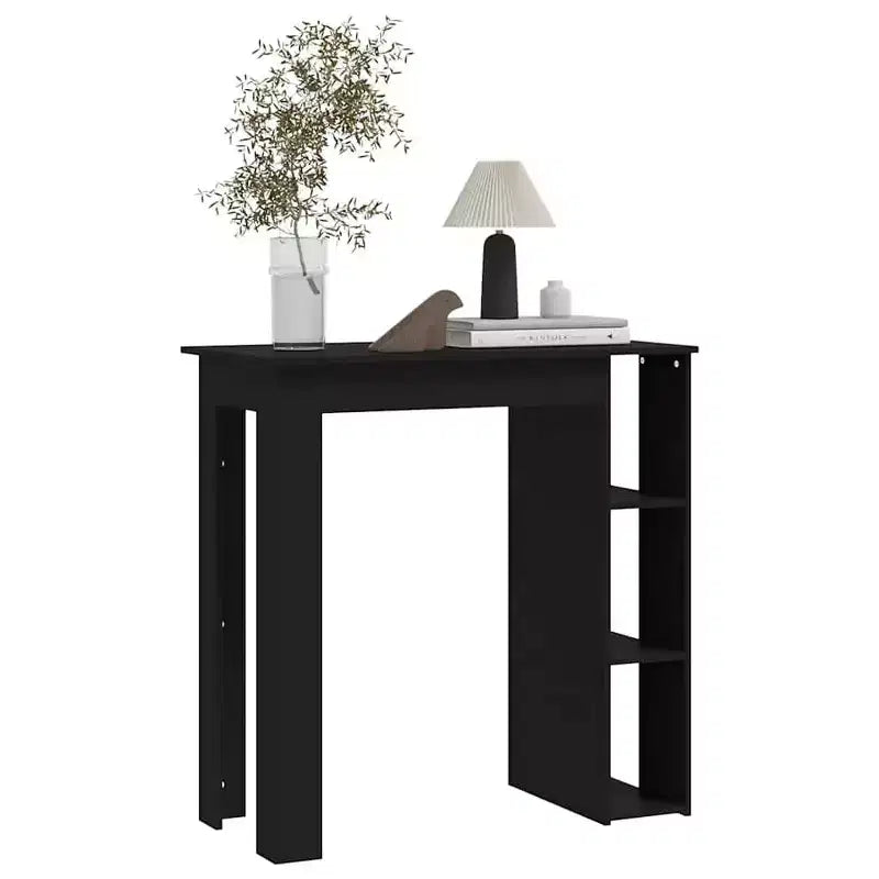 vidaXL Table de bar avec étagère Bois d'ingénierie Salle à manger Cuisine Haute Haute Murale Pièce