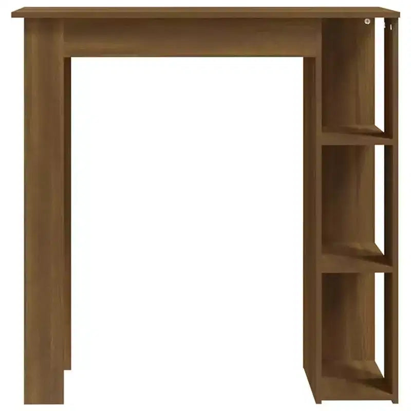 vidaXL Table de bar avec étagère Bois d'ingénierie Salle à manger Cuisine Haute Haute Murale Pièce