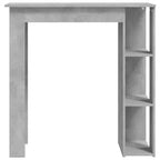 vidaXL Table de bar avec étagère Bois d'ingénierie Salle à manger Cuisine Haute Haute Murale Pièce