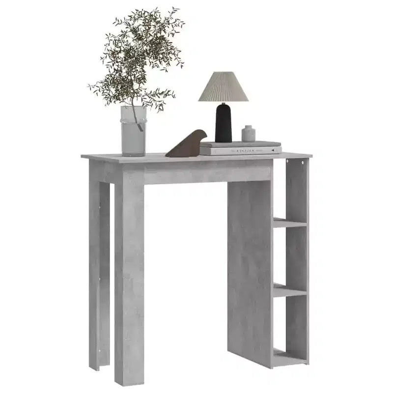 vidaXL Table de bar avec étagère Bois d'ingénierie Salle à manger Cuisine Haute Haute Murale Pièce