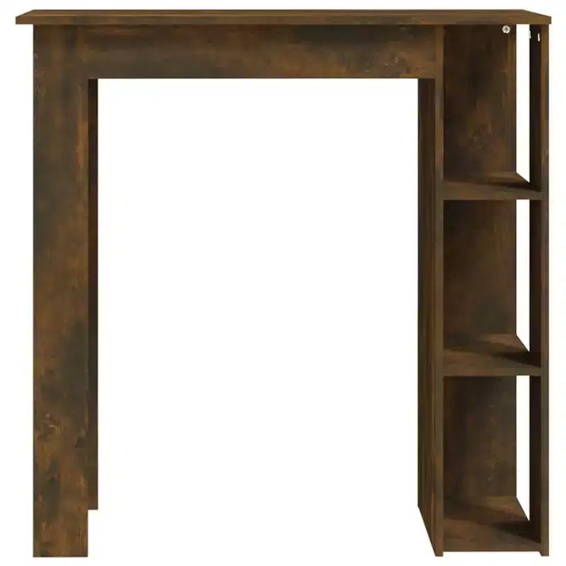 vidaXL Table de bar avec étagère Bois d'ingénierie Salle à manger Cuisine Haute Haute Murale Pièce