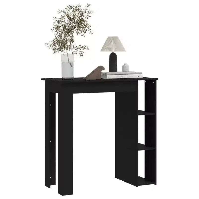 vidaXL Table de bar avec étagère Bois d'ingénierie Salle à manger Cuisine Haute Haute Murale Pièce