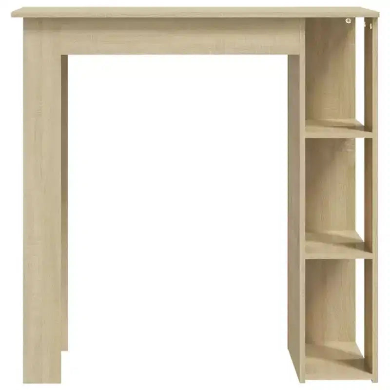 vidaXL Table de bar avec étagère Bois d'ingénierie Salle à manger Cuisine Haute Haute Murale Pièce
