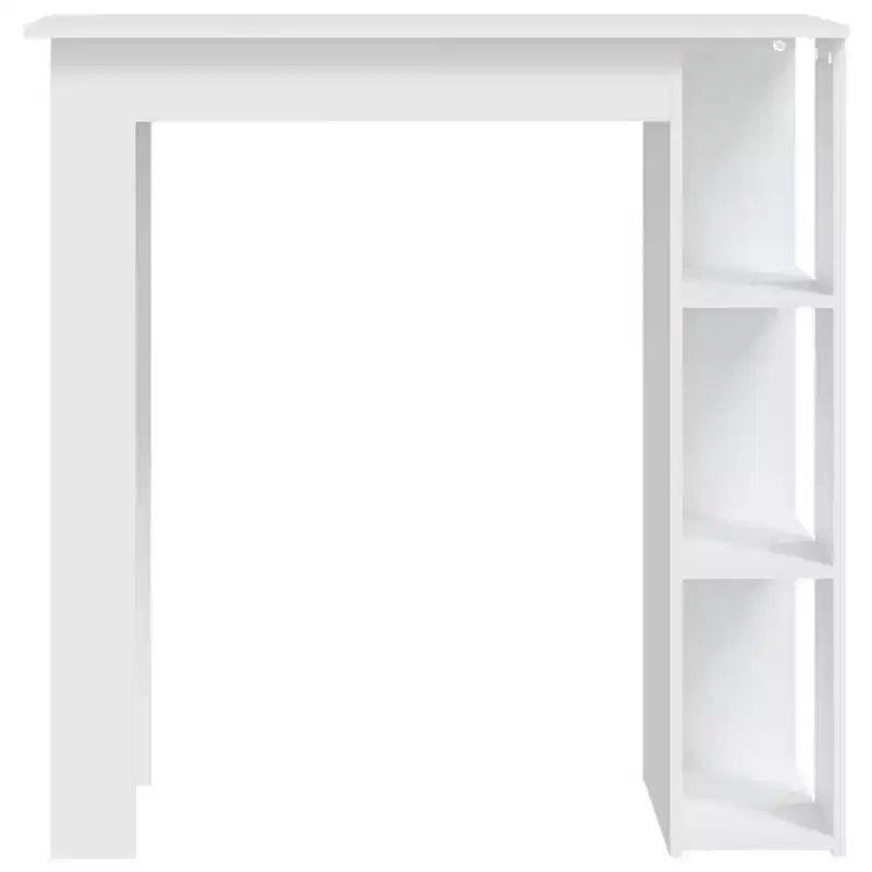 vidaXL Table de bar avec étagère Bois d'ingénierie Salle à manger Cuisine Haute Haute Murale Pièce