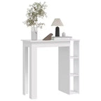 vidaXL Table de bar avec étagère Bois d'ingénierie Salle à manger Cuisine Haute Haute Murale Pièce