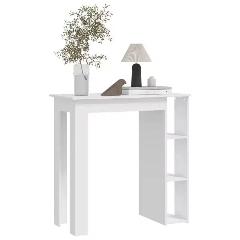 vidaXL Table de bar avec étagère Bois d'ingénierie Salle à manger Cuisine Haute Haute Murale Pièce