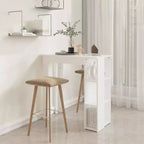 vidaXL Table de bar avec étagère Bois d'ingénierie Salle à manger Cuisine Haute Haute Murale Pièce