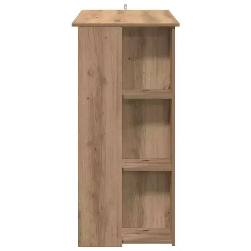 vidaXL Table de bar avec étagère Bois d'ingénierie Salle à manger Cuisine Haute Haute Murale Pièce