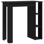 vidaXL Bar Table with Shelf Engineered Wood Dining Kitchen High Tall Wall Room
