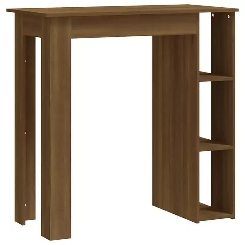 vidaXL Table de bar avec étagère Bois d'ingénierie Salle à manger Cuisine Haute Haute Murale Pièce
