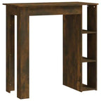 vidaXL Table de bar avec étagère Bois d'ingénierie Salle à manger Cuisine Haute Haute Murale Pièce
