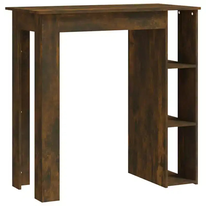 vidaXL Table de bar avec étagère Bois d'ingénierie Salle à manger Cuisine Haute Haute Murale Pièce