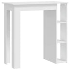 vidaXL Table de bar avec étagère Bois d'ingénierie Salle à manger Cuisine Haute Haute Murale Pièce