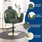 Fauteuil de barbier professionnel inclinable Garvee, chaise de salon de beauté pour barbier et domicile, fauteuil de salon pivotant à 30° pour coiffeur