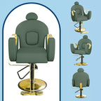 Fauteuil de barbier professionnel inclinable Garvee, chaise de salon de beauté pour barbier et domicile, fauteuil de salon pivotant à 30° pour coiffeur