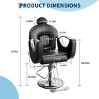 Fauteuil de barbier professionnel inclinable Garvee, chaise de salon de beauté pour barbier et domicile, fauteuil de salon pivotant à 30° pour coiffeur