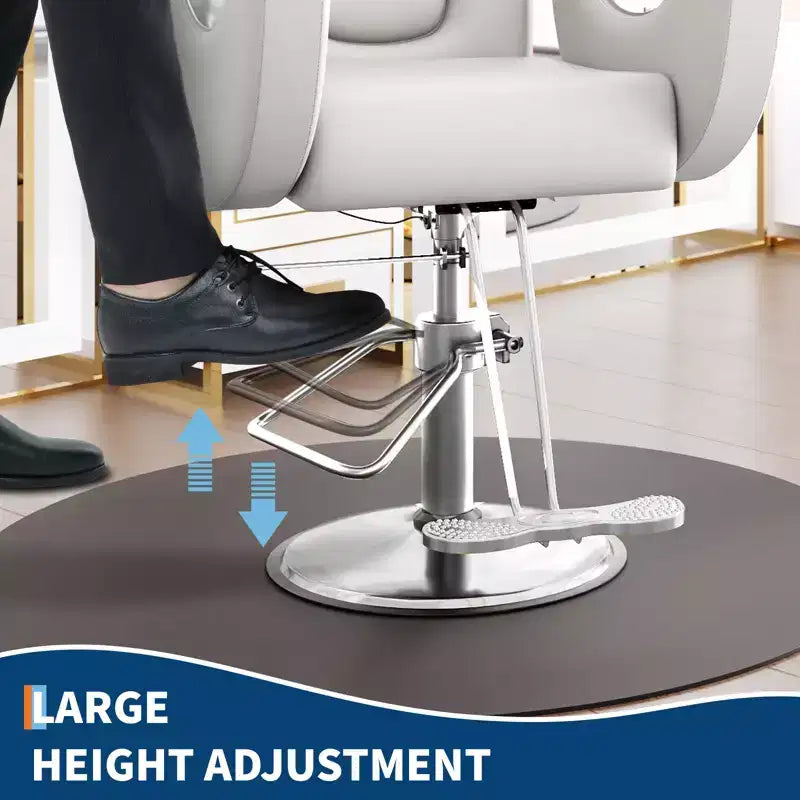 Fauteuil de barbier professionnel inclinable Garvee, chaise de salon de beauté pour barbier et domicile, fauteuil de salon pivotant à 30° pour coiffeur
