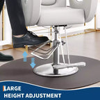 Fauteuil de barbier professionnel inclinable Garvee, chaise de salon de beauté pour barbier et domicile, fauteuil de salon pivotant à 30° pour coiffeur