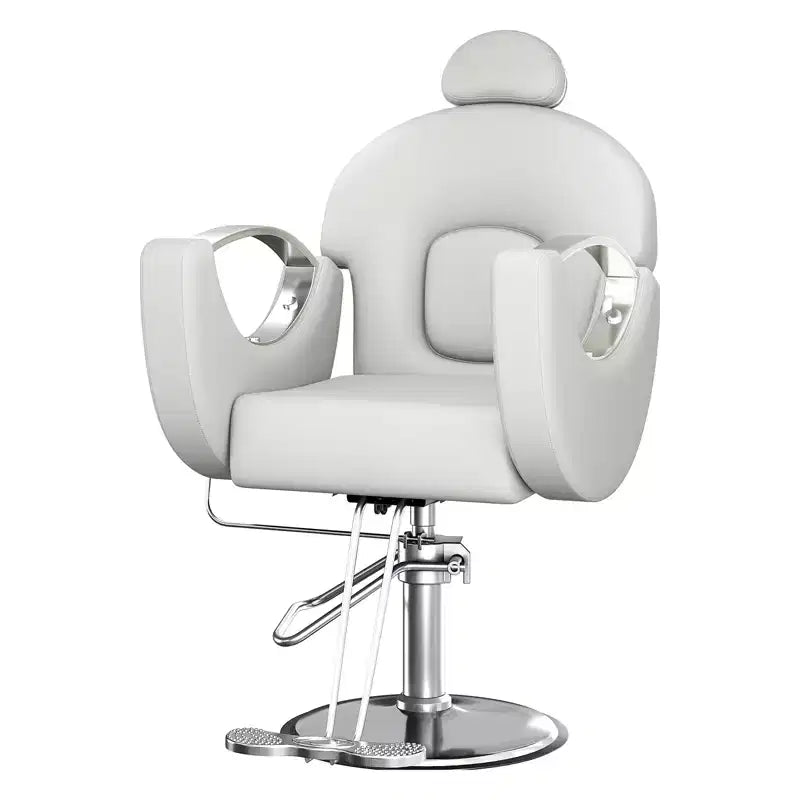 Fauteuil de barbier professionnel inclinable Garvee, chaise de salon de beauté pour barbier et domicile, fauteuil de salon pivotant à 30° pour coiffeur