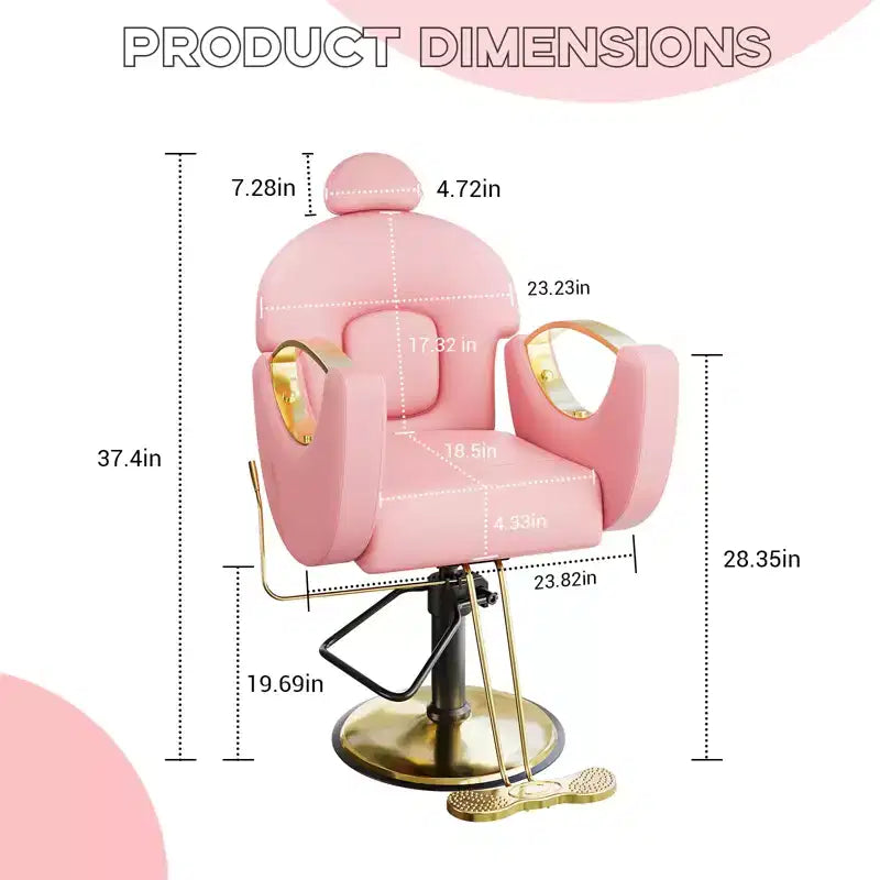 Fauteuil de barbier professionnel inclinable Garvee, chaise de salon de beauté pour barbier et domicile, fauteuil de salon pivotant à 30° pour coiffeur