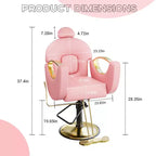 Fauteuil de barbier professionnel inclinable Garvee, chaise de salon de beauté pour barbier et domicile, fauteuil de salon pivotant à 30° pour coiffeur