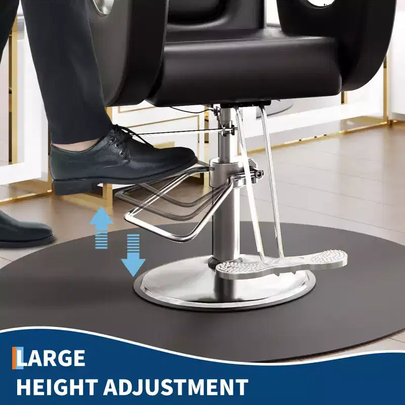 Fauteuil de barbier professionnel inclinable Garvee, chaise de salon de beauté pour barbier et domicile, fauteuil de salon pivotant à 30° pour coiffeur