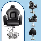Fauteuil de barbier professionnel inclinable Garvee, chaise de salon de beauté pour barbier et domicile, fauteuil de salon pivotant à 30° pour coiffeur