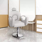 Fauteuil de barbier professionnel inclinable Garvee, chaise de salon de beauté pour barbier et domicile, fauteuil de salon pivotant à 30° pour coiffeur
