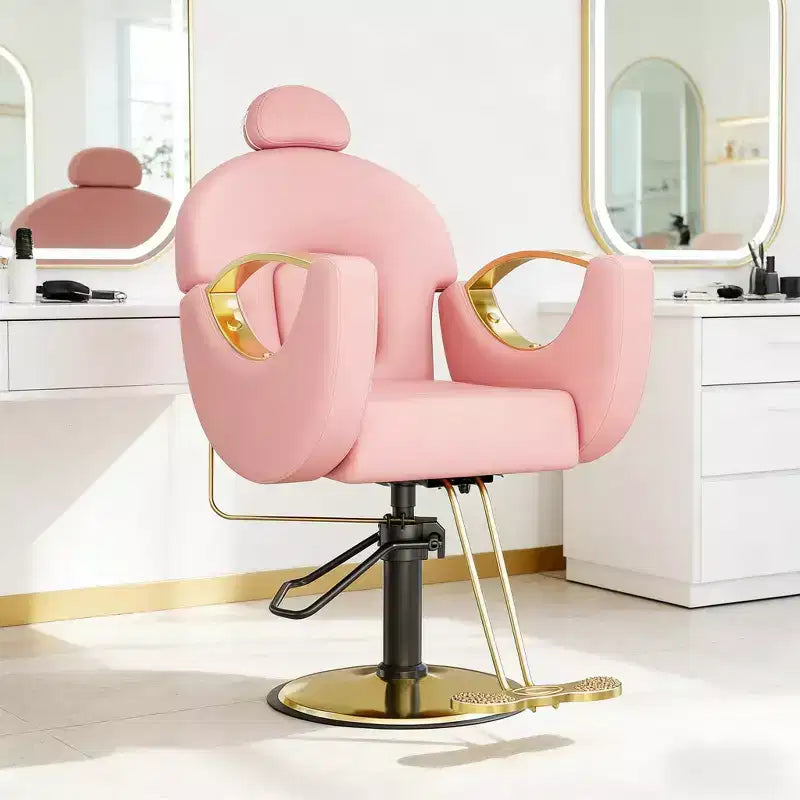 Fauteuil de barbier professionnel inclinable Garvee, chaise de salon de beauté pour barbier et domicile, fauteuil de salon pivotant à 30° pour coiffeur