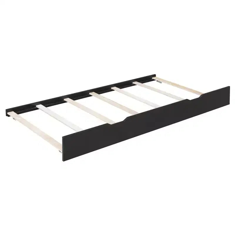 Lit de repos moderne en bois Luxystar avec bureau d'ordinateur, lit gigogne et tête de lit éclairée