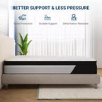 Matelas hybride en mousse à mémoire de forme Avenco de 10-12 pouces, rafraîchissant et de fermeté moyenne, certifié CertiPUR-US et OEKO-TEX
