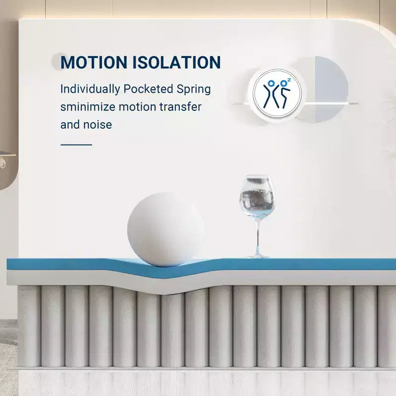 Matelas hybride en mousse à mémoire de forme Avenco de 10-12 pouces, rafraîchissant et de fermeté moyenne, certifié CertiPUR-US et OEKO-TEX