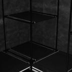 vidaXL Armoire d'angle de placard Armoire de chambre à coucher Portant à vêtements autonome Rail