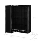 vidaXL Armoire d'angle de placard Armoire de chambre à coucher Portant à vêtements autonome Rail