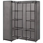 vidaXL Armoire d'angle de placard Armoire de chambre à coucher Portant à vêtements autonome Rail