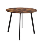 Karl Home Table à manger ronde moderne de 36 po avec pieds en métal robustes pour cuisine de petit espace