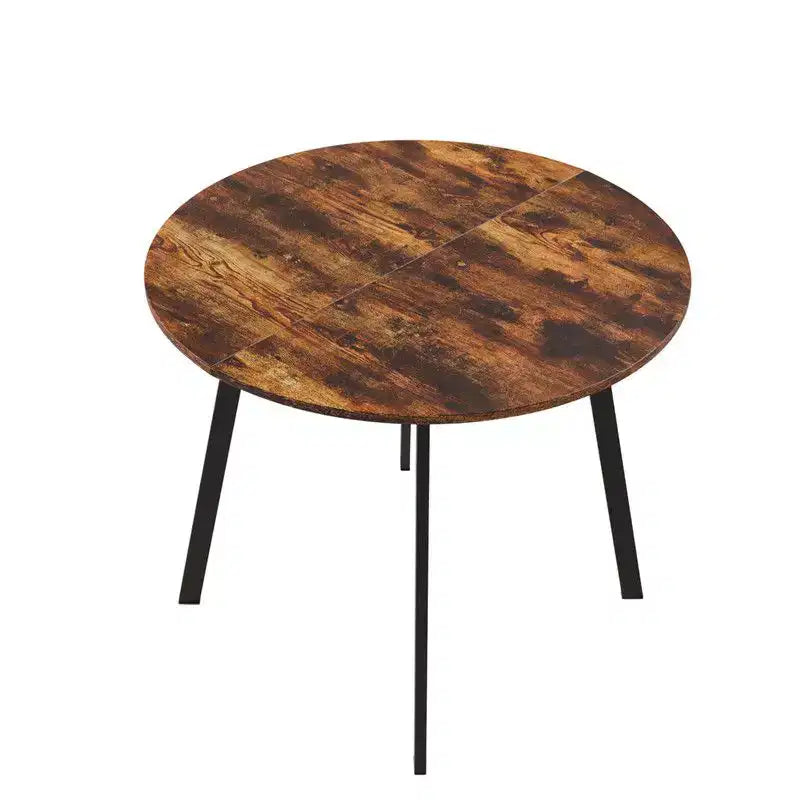 Karl Home Table à manger ronde moderne de 36 po avec pieds en métal robustes pour cuisine de petit espace