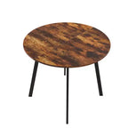 Karl Home Table à manger ronde moderne de 36 po avec pieds en métal robustes pour cuisine de petit espace