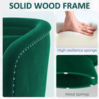 Fauteuil pivotant Mid-Century vert en tissu avec coussin lombaire