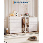 Portant à vêtements 16 tiroirs avec 2 étagères, organiseur de placard autoportant haut, portant à vêtements robuste pour le rangement et l'organisation de la chambre à coucher